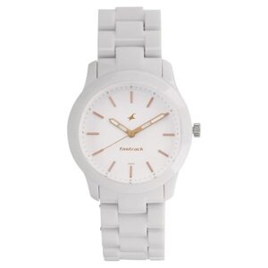 Fastrack Trendies Analog White Dial Women's Watch NM68006PP02/NN68006PP02